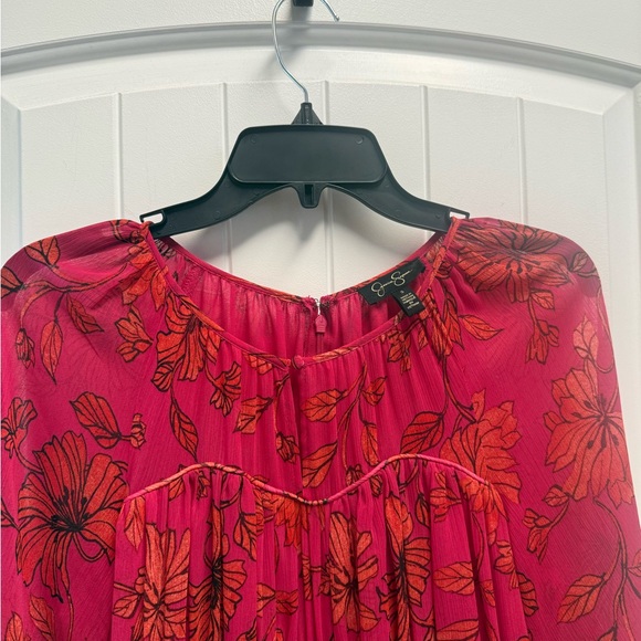 Jessica Simpson Sasha long-sleeve maxi blossoms floral print size small NWOT - Picture 7 of 11